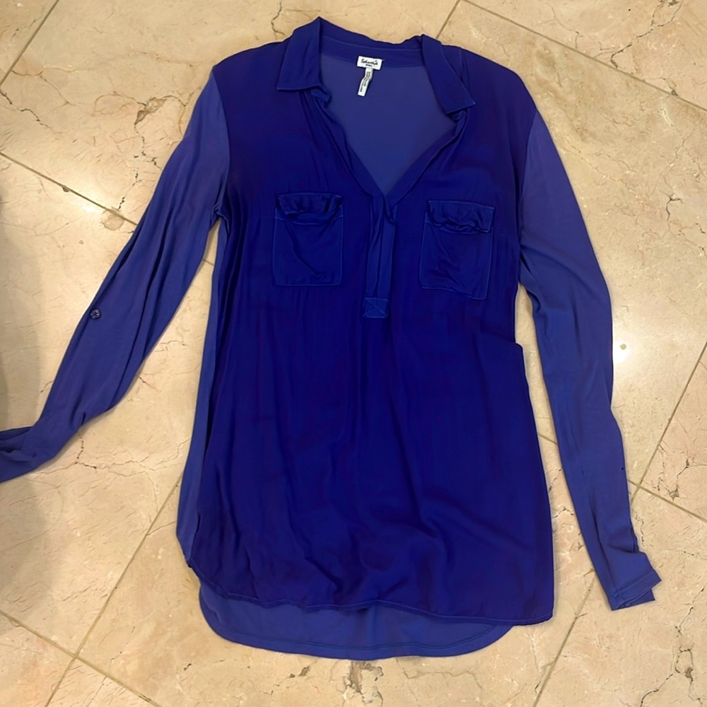 Soft purple splendid tee, Lon sleeves